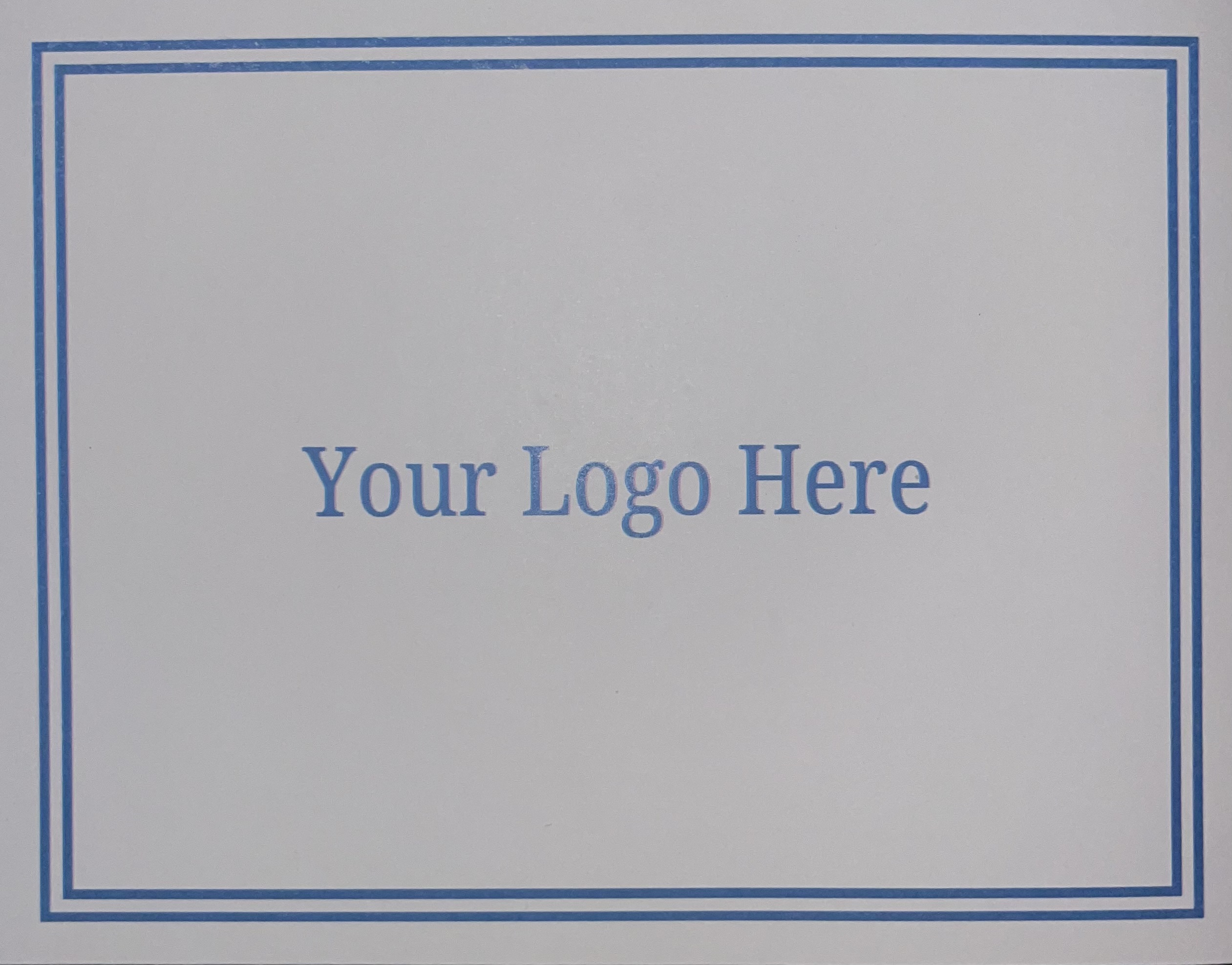 Closed Notedly card with custom branding on the cover